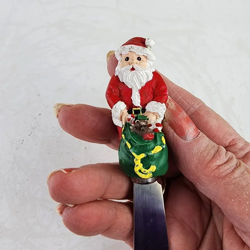 Boston Warehouse Set of Four Stainless Christmas Spreaders